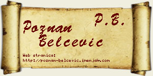 Poznan Belčević vizit kartica